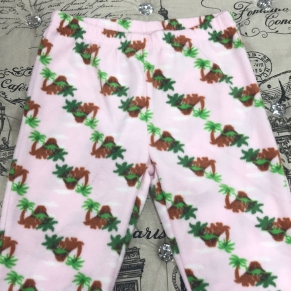 Leveret Pink Dinosaur Fleece Pajama Bottoms - Picture 3 of 6
